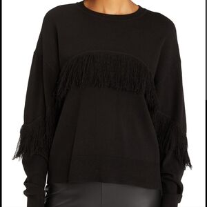 Sanctuary Black Fringe Detail Sweater